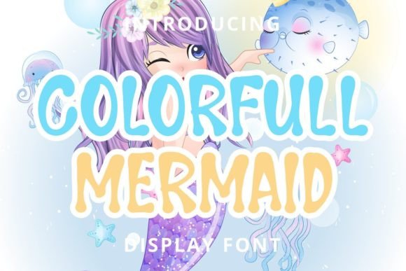 Colorfull Mermaid Font for Creative Projects
