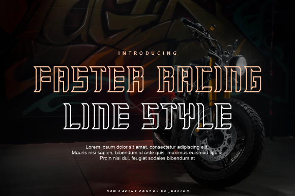 Faster Racing Line Font
