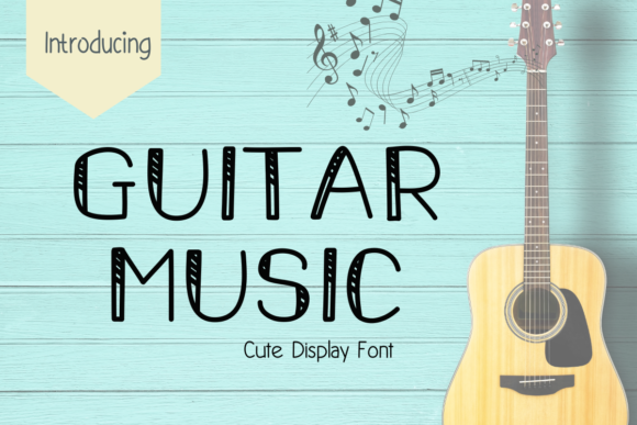 Guitar Music Font for Creative Brands