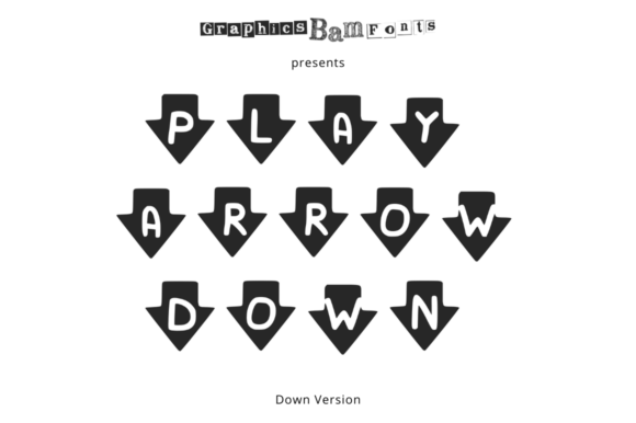 Play Arrow Down Font