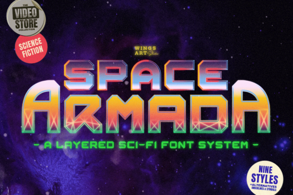 Space Armada Font for Creative Projects