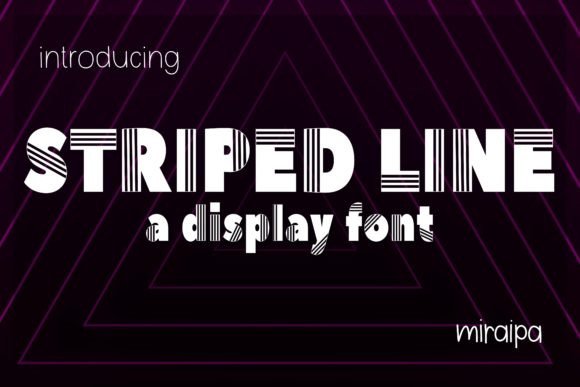 Striped Line Font for Creative Design