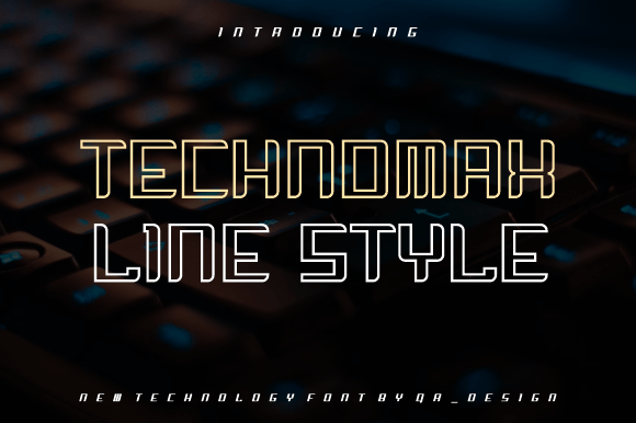 Technomax Line: Bold Font for Branding
