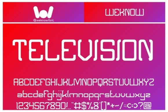 Television Font for Creative Campaigns